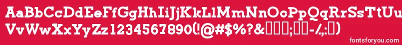 フォントCfgreenmonsterRegular – 赤い背景に白い文字