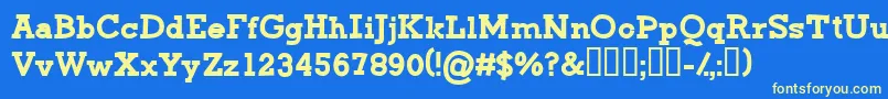 CfgreenmonsterRegular Font – Yellow Fonts on Blue Background