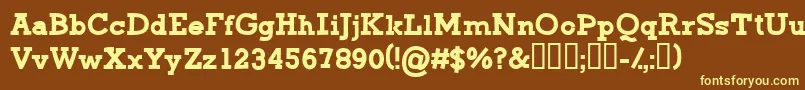 CfgreenmonsterRegular Font – Yellow Fonts on Brown Background