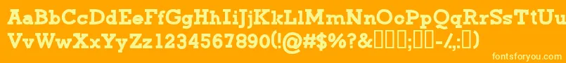CfgreenmonsterRegular Font – Yellow Fonts on Orange Background