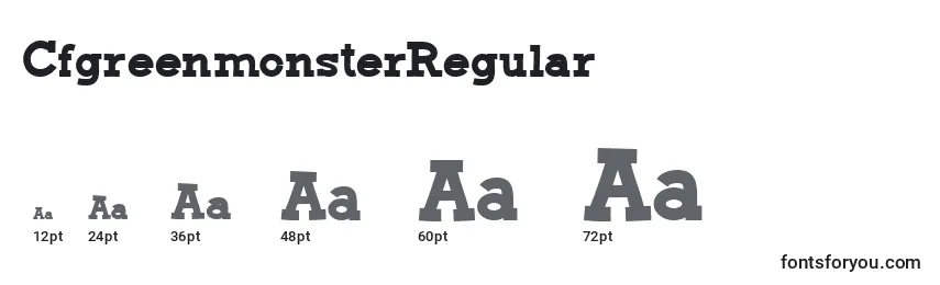 CfgreenmonsterRegular Font Sizes