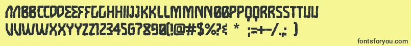HeadtrafficDemo Font – Black Fonts on Yellow Background
