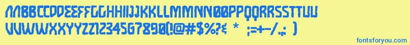 HeadtrafficDemo Font – Blue Fonts on Yellow Background