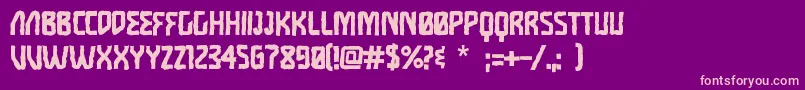 HeadtrafficDemo Font – Pink Fonts on Purple Background