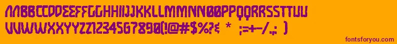 HeadtrafficDemo Font – Purple Fonts on Orange Background