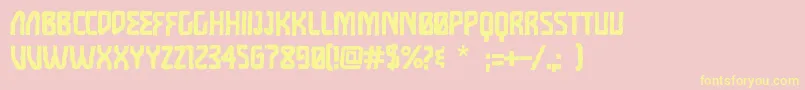 HeadtrafficDemo Font – Yellow Fonts on Pink Background