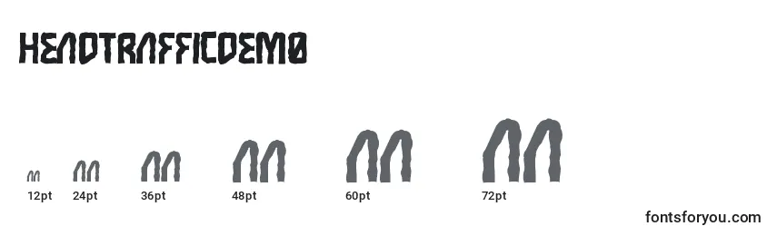Größen der Schriftart HeadtrafficDemo