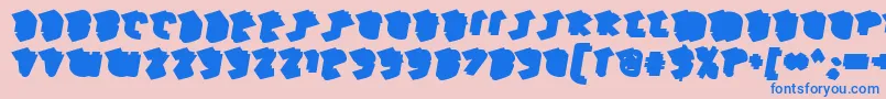 HawkeyeBack Font – Blue Fonts on Pink Background