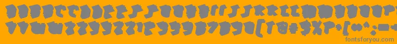 HawkeyeBack Font – Gray Fonts on Orange Background