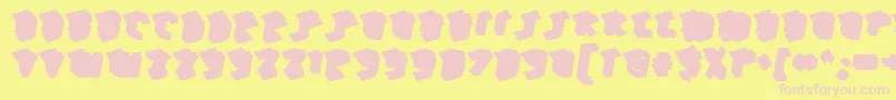 HawkeyeBack Font – Pink Fonts on Yellow Background