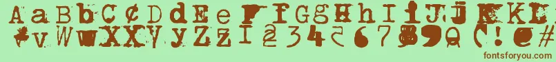 Brentonscrawltype Font – Brown Fonts on Green Background