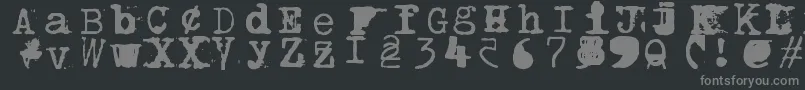 fuente Brentonscrawltype – Fuentes Grises Sobre Fondo Negro