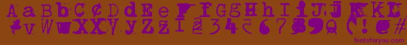 Brentonscrawltype Font – Purple Fonts on Brown Background