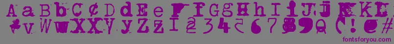 Brentonscrawltype Font – Purple Fonts on Gray Background