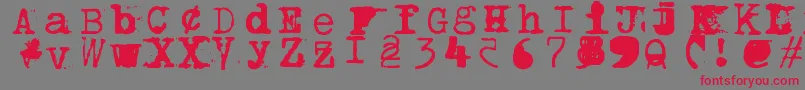 Brentonscrawltype Font – Red Fonts on Gray Background
