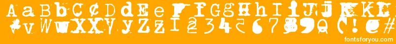 Brentonscrawltype Font – White Fonts on Orange Background