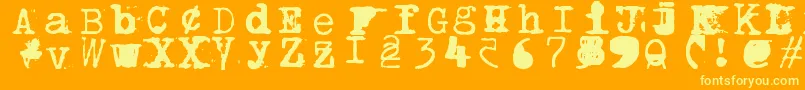 Подробнее о шрифте Brentonscrawltype Шрифт Brentonscrawltype – жёлтые шрифты на оранжевом фоне