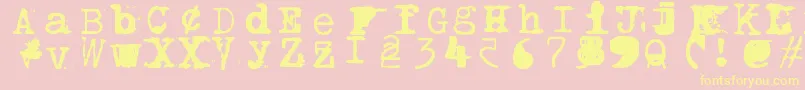 Brentonscrawltype Font – Yellow Fonts on Pink Background