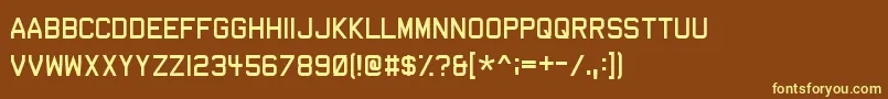 フォントDev – 黄色のフォント、茶色の背景