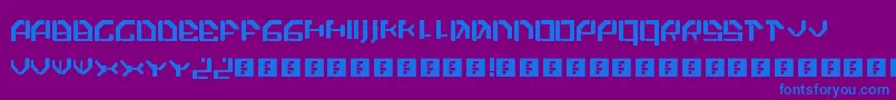 Xiaku Font – Blue Fonts on Purple Background