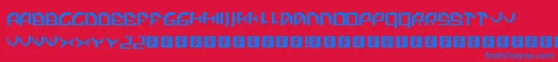 Xiaku Font – Blue Fonts on Red Background