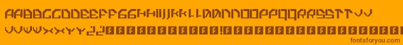 Xiaku Font – Brown Fonts on Orange Background
