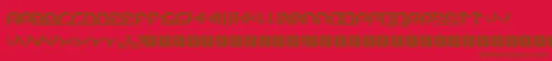 Xiaku Font – Brown Fonts on Red Background