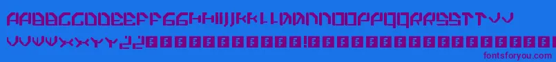 Xiaku Font – Purple Fonts on Blue Background