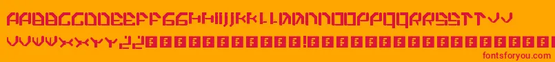 Xiaku Font – Red Fonts on Orange Background