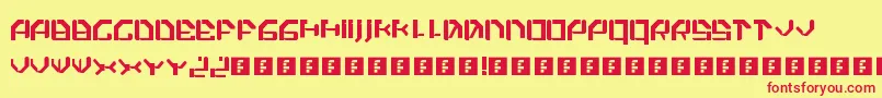 Xiaku Font – Red Fonts on Yellow Background