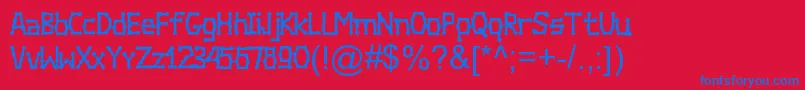 Bambuchinnox Font – Blue Fonts on Red Background