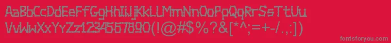 フォントBambuchinnox – 赤い背景に灰色の文字