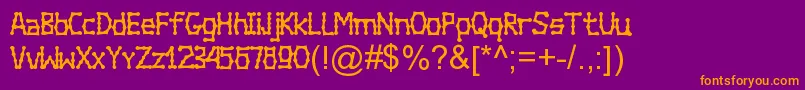 Bambuchinnox Font – Orange Fonts on Purple Background