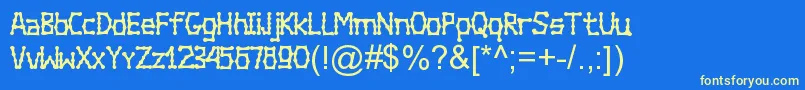 Bambuchinnox Font – Yellow Fonts on Blue Background