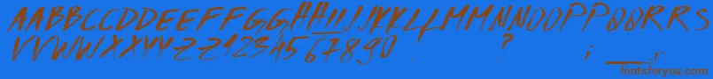 Codiac1 Font – Brown Fonts on Blue Background