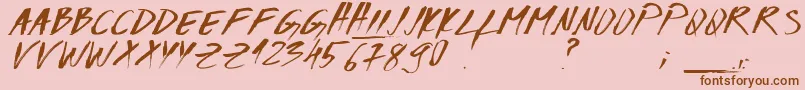 Codiac1 Font – Brown Fonts on Pink Background