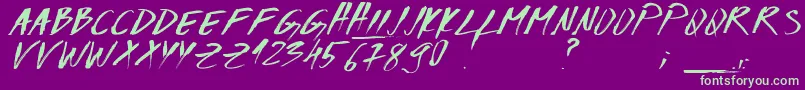 Codiac1 Font – Green Fonts on Purple Background