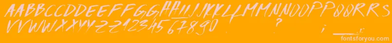 Codiac1 Font – Pink Fonts on Orange Background