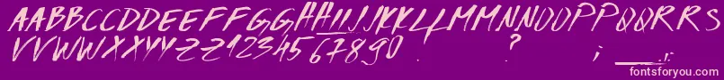 Codiac1 Font – Pink Fonts on Purple Background