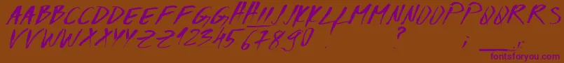 Codiac1 Font – Purple Fonts on Brown Background