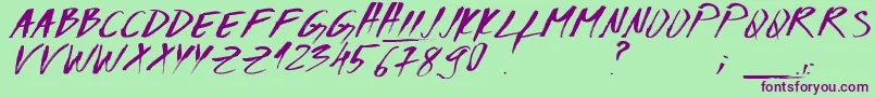 Codiac1 Font – Purple Fonts on Green Background