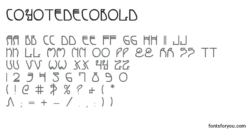 Шрифт CoyoteDecoBold – алфавит, цифры, специальные символы