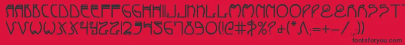 CoyoteDecoBold Font – Black Fonts on Red Background