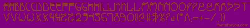 CoyoteDecoBold Font – Brown Fonts on Purple Background