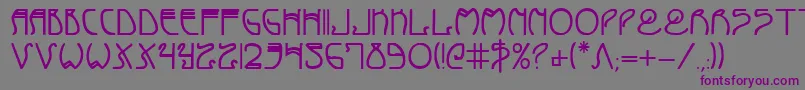 CoyoteDecoBold Font – Purple Fonts on Gray Background