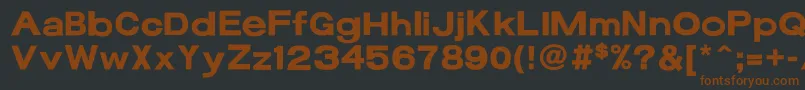 Шрифт 17bFunBold – коричневые шрифты на чёрном фоне