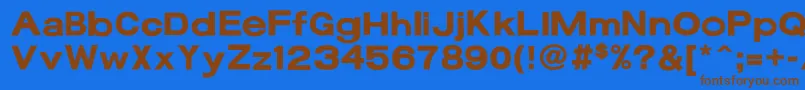 17bFunBold Font – Brown Fonts on Blue Background