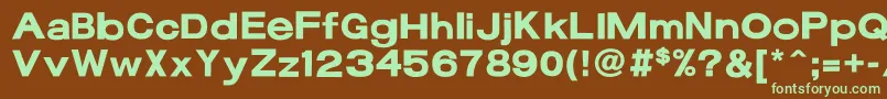 17bFunBold-fontti – vihreät fontit ruskealla taustalla
