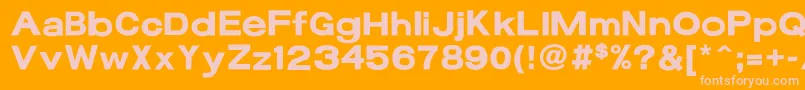 17bFunBold Font – Pink Fonts on Orange Background