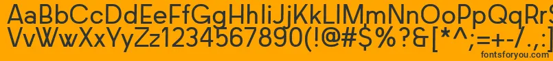 Baconsans Font – Black Fonts on Orange Background